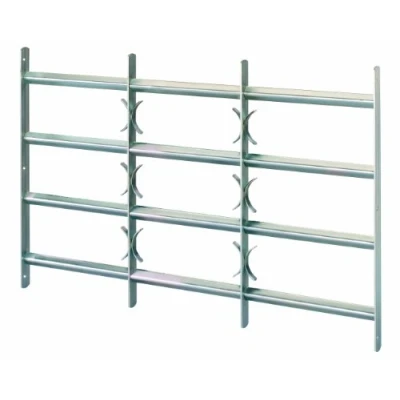 Imagen de Alberts 553654 Rejilla para ventana Amsterdam, extensible, galvanizada azul, 600 x 700 1050 mm