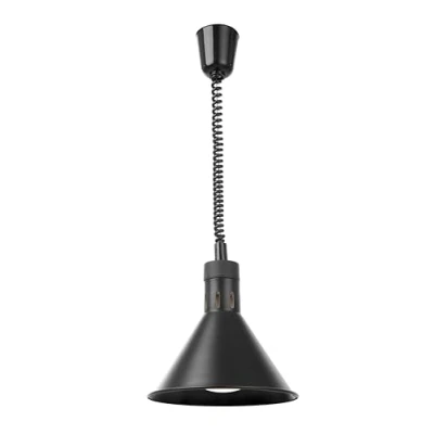 Imagen de HENDI Lámpara cónica de calentamiento con cable extensible Negro 230V / 250W ø275x(H)250 mm