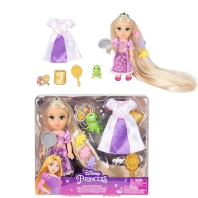 Imagen de Muñeca Rapunzel princesas Disney con accesorios de 15 cm 233794 EU JAKKS