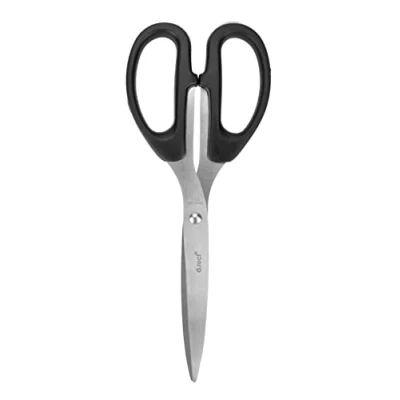 Imagen de D.RECT 6021 Tijeras Para Cortar de Acero Inoxidable 21 cm Papel y Cinta Adhesiva Mango Plástico Irrompible la Escuela el Hogar Oficina, Negro