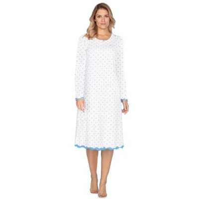 Imagen de e.FEMME Camisón para mujer Marion 333, manga larga, 50% algodón y modal, crudo, 46