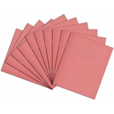 Imagen de Rhino 8 cuadernos de ejercicios 6.5 pulgadas, cuaderno papel en blanco 48 páginas, paquete 10, libro escritura, suministros papelería oficina y escuela, color rosa