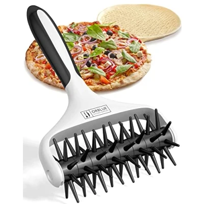 Imagen de ORBLUE Rodillo Perforador de Masa, Ideal para Pizza y Hojaldre, Herramienta Acoplamiento Cocina Comercial Hogar, Evita Ampollas en la Accesorios Hacer