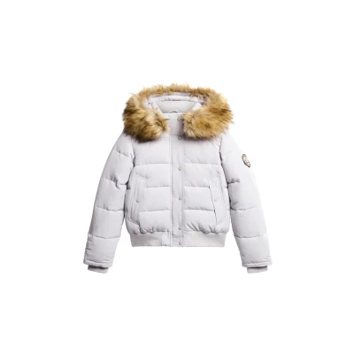 Imagen de Superdry Everest Hooded Chaqueta de invierno, Mujer, Talla: 46, Moonlight grey