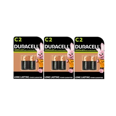 Imagen de Duracell C Recargables 3000 mAh HR14/DC1400 (3 blísters de 2 baterías) 6 pilas
