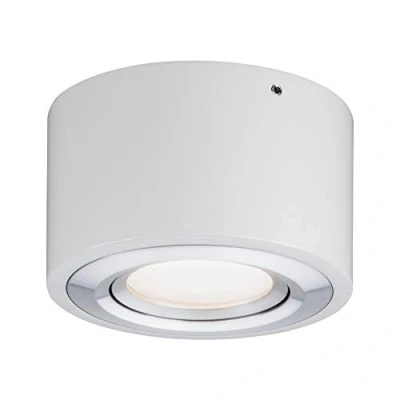 Imagen de Paulmann 79708 Luminaria de techo LED Argun redonda orientable incl. 1x4,8 W regulable aluminio mateado lámpara para sala estar metal 3000 K