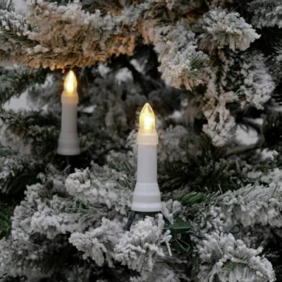 Imagen de Konstsmide 1149 020 Guirnalda led para árbol de Navidad (16 diodos color ámbar brillante, 4,5 V, exterior (IP44), cable verde)