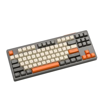 Imagen de ATTACK SHARK X FREEWOLF M87 teclado inalámbrico para juegos, 87 teclas TKL LED, recargable, sensación mecánica, PBT Mac/Win, Bluetooth 5.0/2.4 GHz, modo dual oficina/juegos, brillo