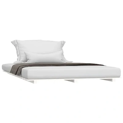 Imagen de vidaXL Estructura de Cama Madera Maciza Pino Blanco 150x200 cm