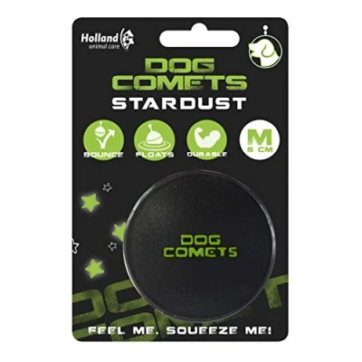 Imagen de Dog Comets Ball Stardust Ø6 cm Juguetes para Perros Pelota Caucho Natural 1 Pieza Verde/Negro