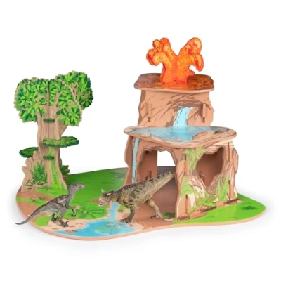 Imagen de Papo Coffret La Terre Des Dinosaures Avec 2 Figurines para Niños a Partir de 3 Años Viaje prehistórico y Aventura educativa