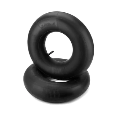 Imagen de QWORK® 2 Piezas 13 x 5.00 6 Tubos internos de reemplazo, Camara Rueda Carretilla, válvula Recta, para cortadoras césped, carretillas Mano