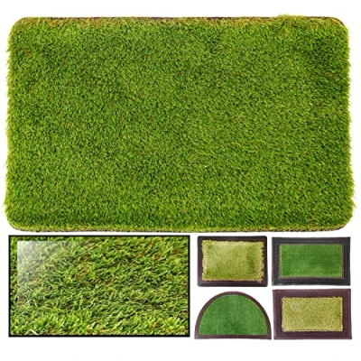 Imagen de LucaHome Felpudo Entrada casa 40x60 cm de Césped Artificial Base Antideslizante, Felpudo, fácil Limpieza, Absorbente, Fepudo para Exterior e Interior