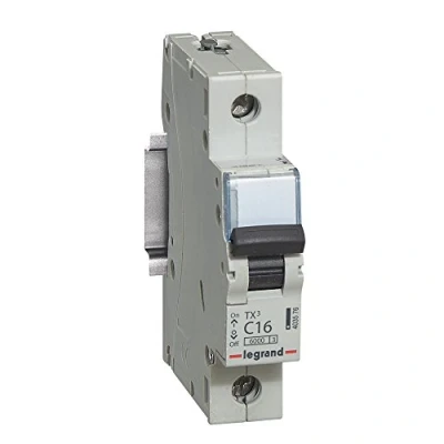 Imagen de Legrand 403576, Interruptor Automático Magneto Térmico, 1P, 16A, Curva C, 6 kA, 1 módulo, TX3