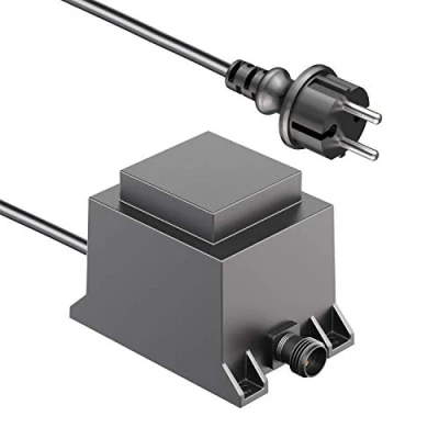 Imagen de ledscom.de Transformador LED 40W fuente de alimentación/transformador para sistema enchufe NEMO, enchufe, 12V AC, negro, IP68, bajo voltaje, impermeable, voltaje DC, corriente totalmente