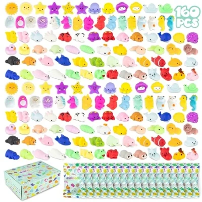 Imagen de BONNYCO Squishy Pack 160 Regalos Cumpleaños Niños Colegio Detalles Relleno Piñata Infantil Regalitos Invitados Squeeze Juguetes Kawaii