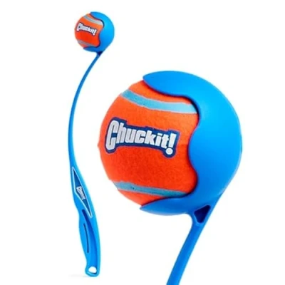 Imagen de Chuckit! 18M Junior Launcher Lanzador de Pelotas para Perros Mango ergonómico Goma plástico Suave y Robusto Compatible con Medianas Longitud 45,5 cm