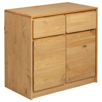 Imagen de vidaXL Aparador SAUDA Madera Maciza Pino Roble 80x43x75,5 cm