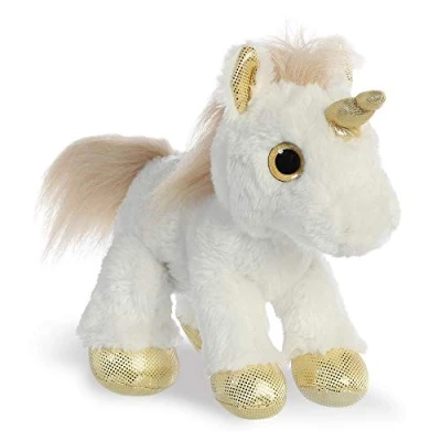 Imagen de Aurora Peluches y muñecas, Color Blanco Dorado, 31cm (60856)