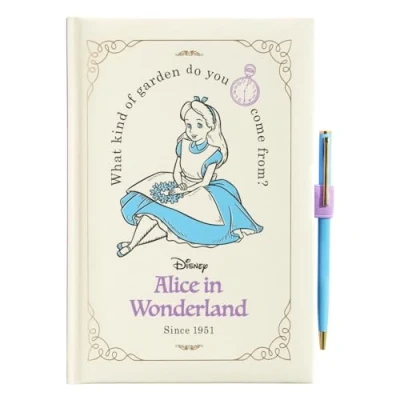 Imagen de Grupo Erik Cuaderno Disney Alicia en el País de las Maravillas con Boligrafo A5 Libreta hojas blancas/Cuaderno notas Bloc A5, Papeleria bonita