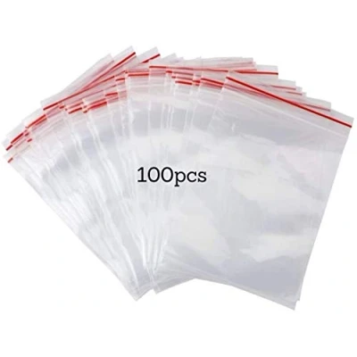 Imagen de Pakico 100 Bolsas 10 x 15 cm Con Cierre Zip De Plastico Transparente Celofan Autocierre Pequeñas Diferentes Tamaños