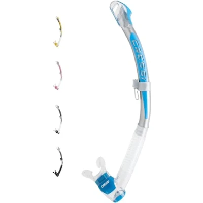 Imagen de Cressi Corfu Snorkel Esnórquel, Unisex Adult, Transparente/Plata/Azul Claro, Talla ÚNICA