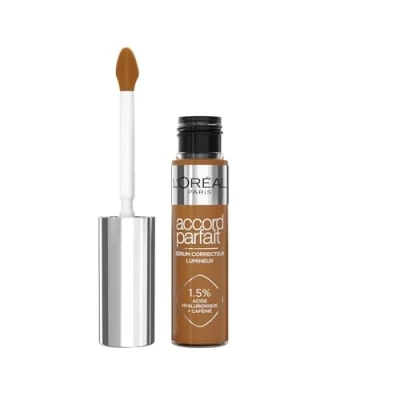 Imagen de L&#039;Oréal Paris Sérum Corrector Iluminador, Cobertura Media, Acabado Radiante, con 1,5% Ácido Hialurónico y Cafeína, Accord Parfait, Tono 9N, 10ml
