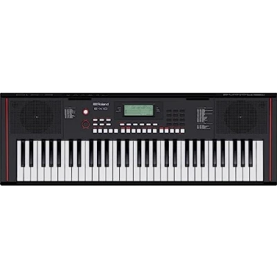 Imagen de Teclado Roland E X10 Piano de 61 notas ideal para principiantes y clases Más 600 sonidos Sistema altavoces estéreo 140 canciones integradas Control MIDI por puerto USB