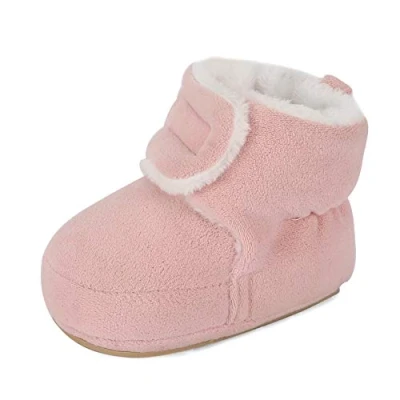 Imagen de MASOCIO Botas Bebe Niña Invierno Zapatillas Casa Zapatos Primeros Pasos Botines Botitas Patucos de Nieve Pantuflas Bebé Rosa Talla 19 6 12 Meses
