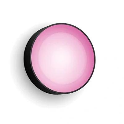 Imagen de Philips Hue Lámpara LED inteligente de exterior Daylo, aplique 15W 1060 lúmenes, Luz Blanca y Colores, compatible con Amazon Alexa Google Assistant, protección IP44,negro