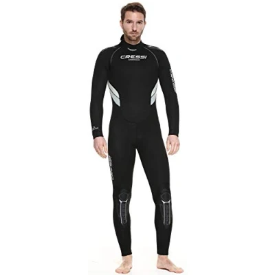 Imagen de Cressi Castoro Man Traje Monopieza de Buceo Neopreno 5mm High Stretch para Hombre, Negro/Gris, L/4