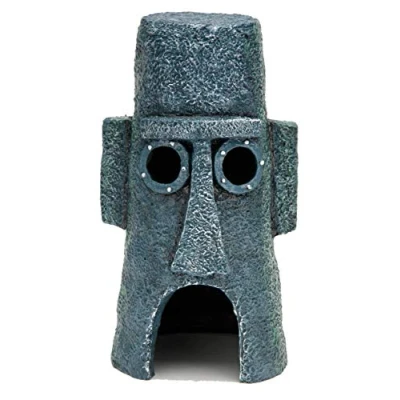 Imagen de Penn Plax Bob Esponja Squarepants Adorno Oficial de Acuario Calamardo Isla Pascua Grande