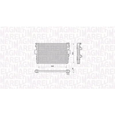 Imagen de MAGNETI MARELLI 350213169000 Radiador, refrigeración del motor para vehículos con climatizador 649 453 34 Aletas unidas mecánicamente