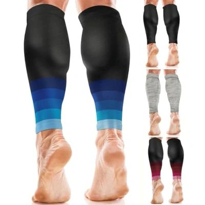 Imagen de aZengear Mangas de Compresión para Pantorrillas Hombres y Mujeres, Medias Compresivas, Calcetines Soporte Deporte, Correr (L/XL)
