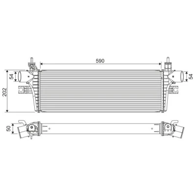 Imagen de VALEO 822918 Intercooler Aluminio sin sensor TOYOTA: Hilux VIII Pick up