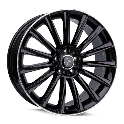 Imagen de KESKIN 5Taladro(s) 20in 120mm Llanta de aleación KT18 Turbo hyper silber schwarz Horn poliert KT188520512030BLP