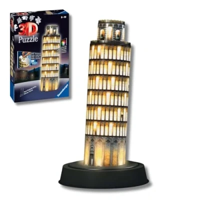 Imagen de Ravensburger 3D Puzzle, Torre de Pisa Night Edition, 216 Piezas, Edad Recomendada 8+, 12515 9
