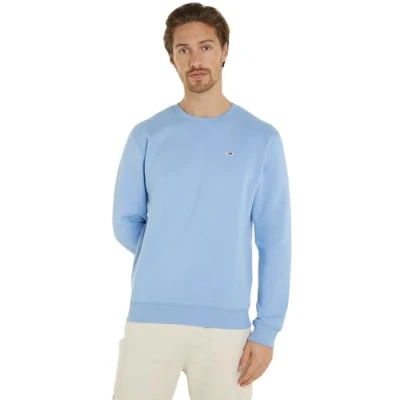 Imagen de Tommy Jeans Sudadera sin Capucha para Hombre TJM Regular, Azul (Moderate Blue), S