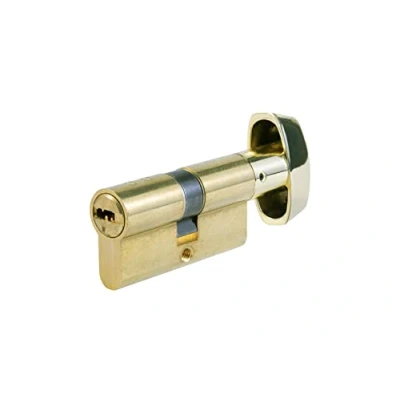 Imagen de Tesa Assa Abloy, T85B3030L, Cilindro de Seguridad, T80, Leva Larga, Llave Botón, Latonado, 30 x mm
