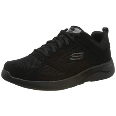 Imagen de Skechers DYNAMIGHT 2.0 FALLFORD, Zapatillas para Hombre, Black Leather/Mesh/Pu/Trim, 42 EU