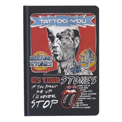 Imagen de Cuaderno A5 Rolling Stones Bloc de notas punteado, Bullet journal con marcapáginas Libreta punteada, pequeño