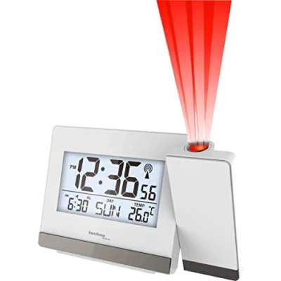 Imagen de Technoline WT538w Reloj Despertador con proyección (15 x 9 1,5 cm), Color Blanco