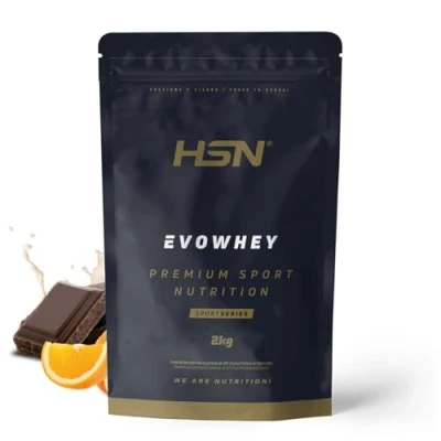 Imagen de HSN Evowhey Protein Chocolate y Naranja 2Kg = 67 Tomas por Envase Concentrado de Proteína Suero 100% Whey Concentrate (WPC) No GMO, Vegetariano, Sin Gluten ni Soja