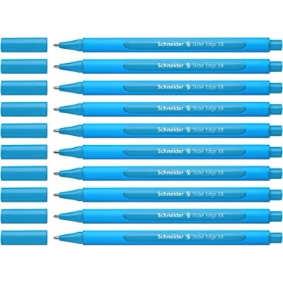 Imagen de Schneider Slider Edge XB Bolígrafo de punta redonda (10 unidades, incluye capuchón, tinta azul), color azul