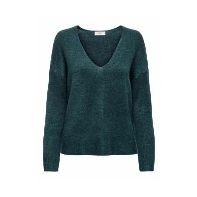 Imagen de JdY JDYELANORA L/S V Neck PULLO. KNT Noos suéter de Punto, Atlantic Deep/Detail:Melange, L para Mujer