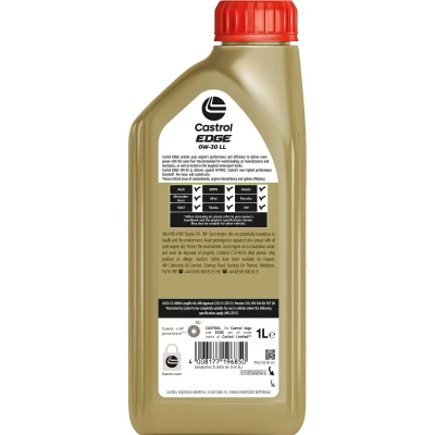 Imagen de Castrol EDGE LL 0W 30 1L Aceite de motor 15FEFB BMW: 3 Berlina, Coupé, 5 VOLKSWAGEN: Golf 4, 5, 7, MERCEDES BENZ: Clase C Berlina