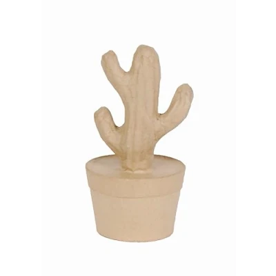 Imagen de Clairefontaine ES Décopatch HD045C Soporte de papel marrón maché, 9,5 x 18,5 cm, Cactus columna