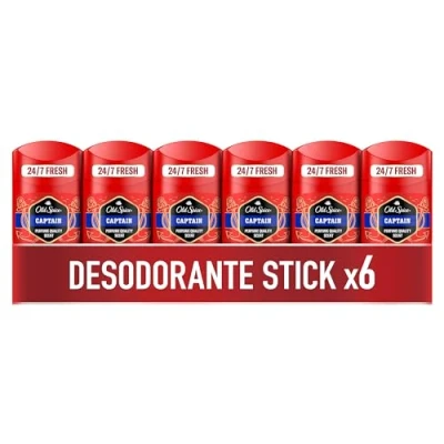 Imagen de Old Spice Captain Desodorante En Barra Para Hombres 50 ml x 6