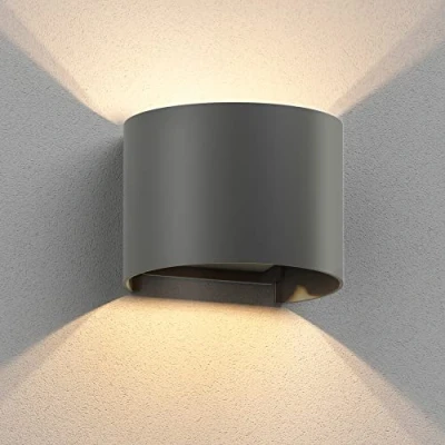 Imagen de ledscom.de aplique de pared RUNEL para exteriores, IP65, luz ascendente/descendente, antracita mate, redondo, 1x G9 máx. 10W, ascendente y descendente,