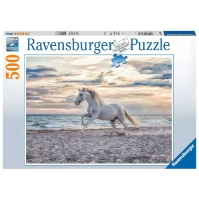Imagen de Ravensburger Puzzle Caballo en la Playa, Rompecabezas para Adultos, Regalo Niños de 14+ Años, Juego Educativo y Estimulante, 500 Piezas, 49x36 cm